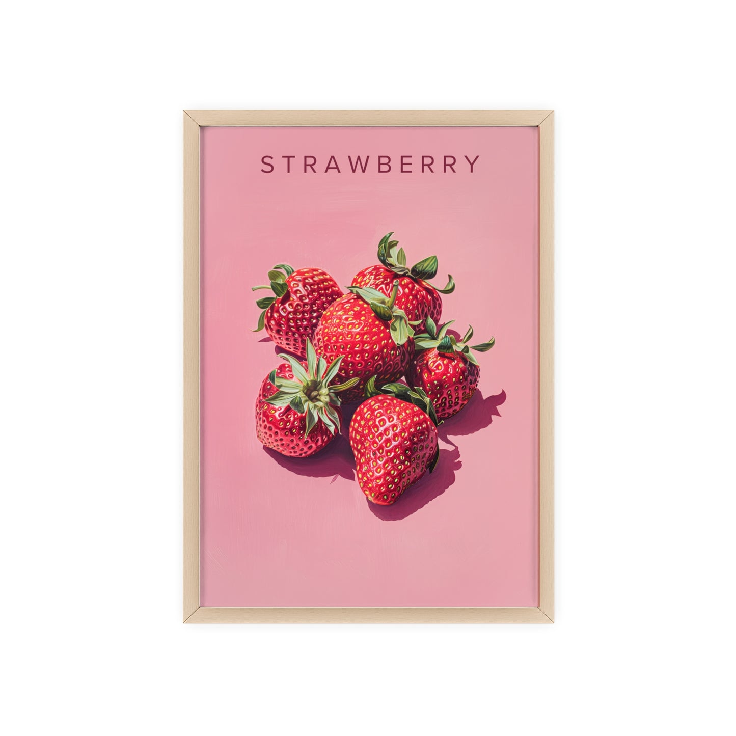 Erdbeeren - Poster in Rahmen