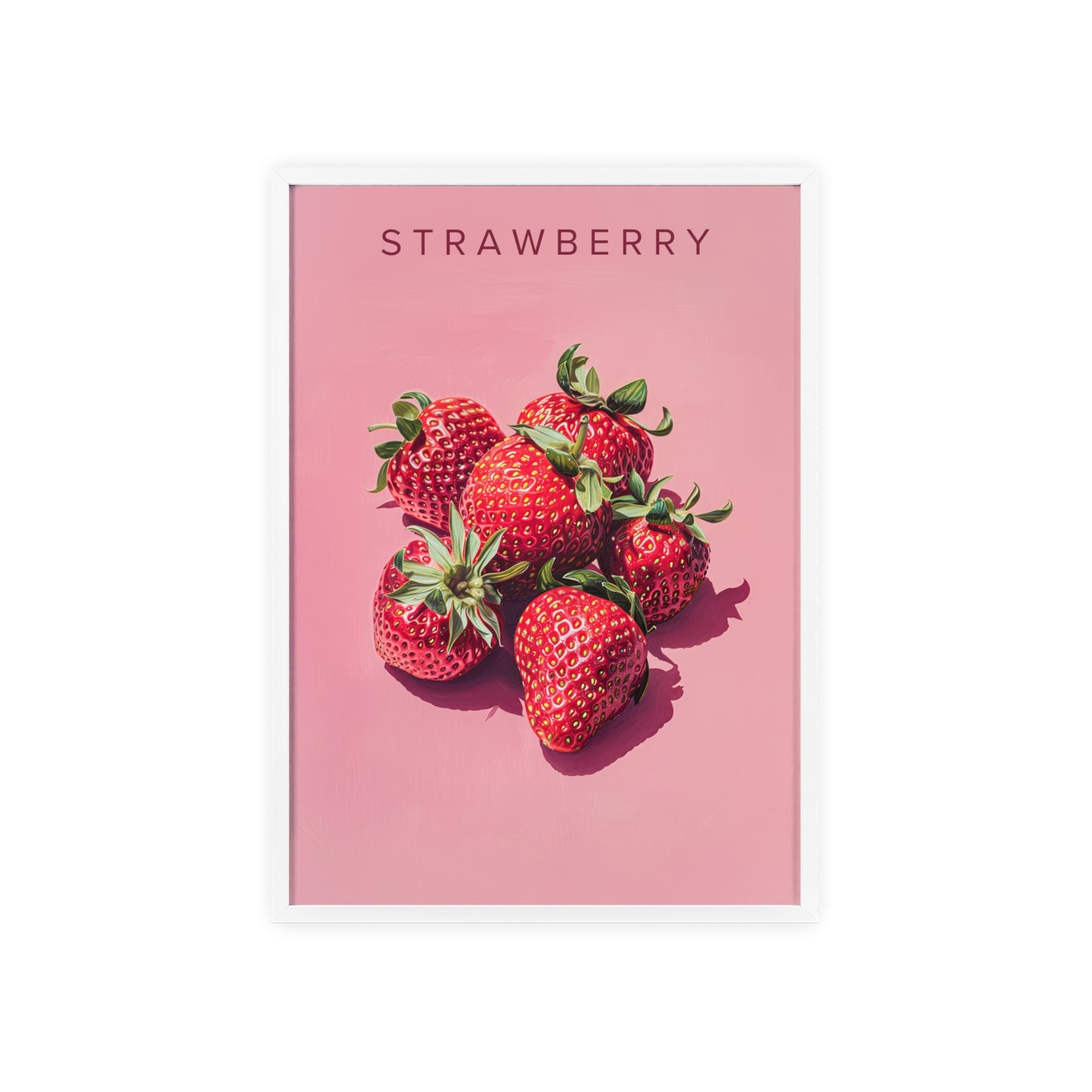 Erdbeeren - Poster in Rahmen
