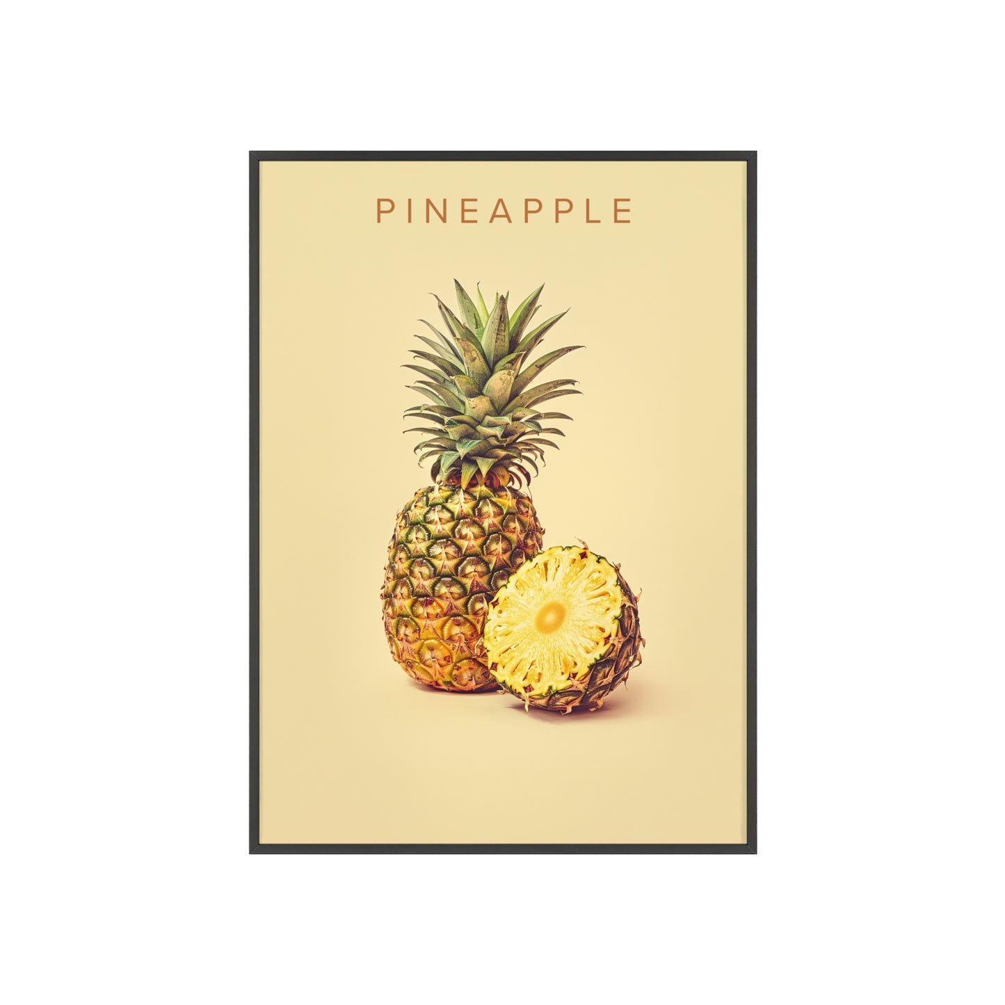 Ananas - Poster in Rahmen