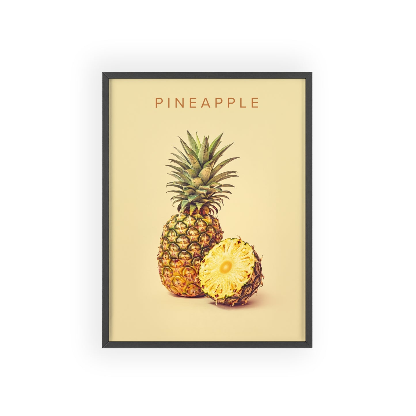 Ananas - Poster in Rahmen