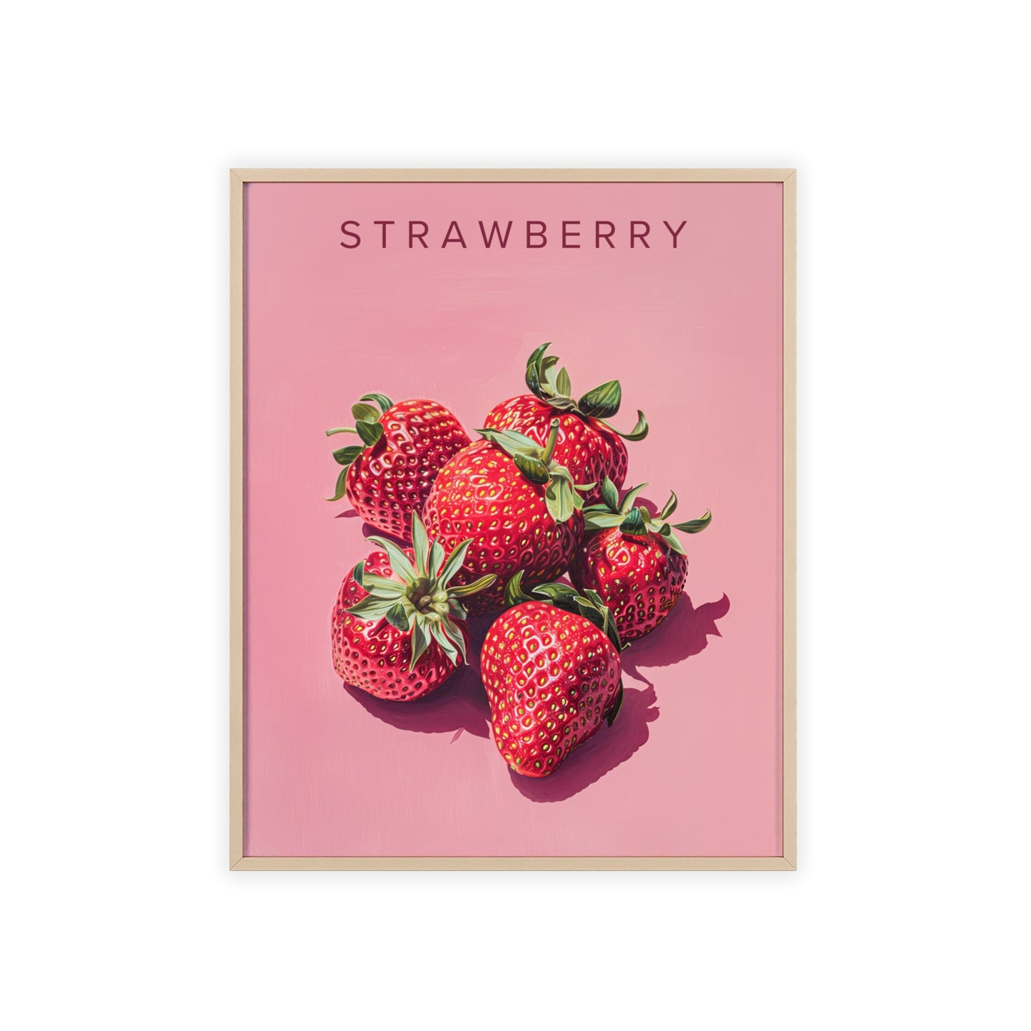 Erdbeeren - Poster in Rahmen