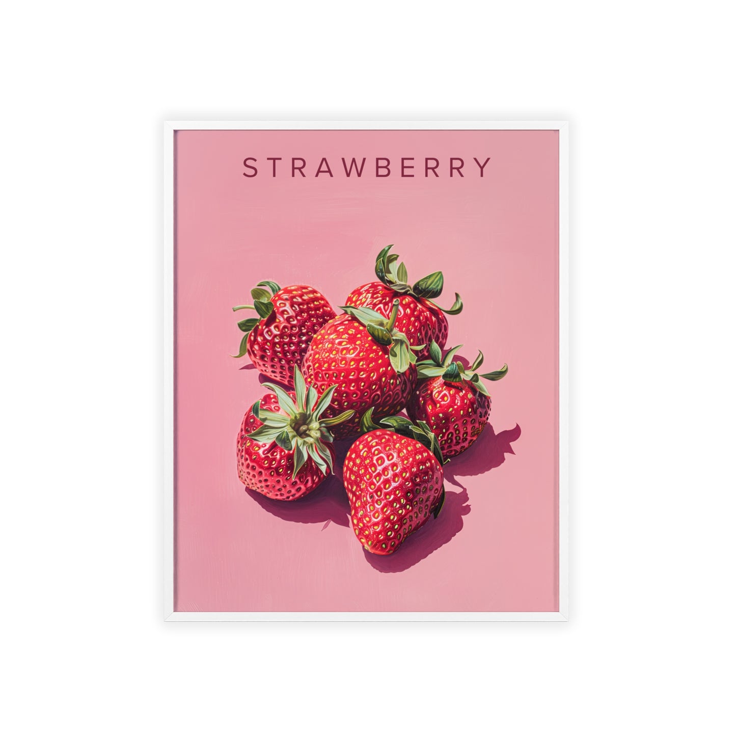 Erdbeeren - Poster in Rahmen