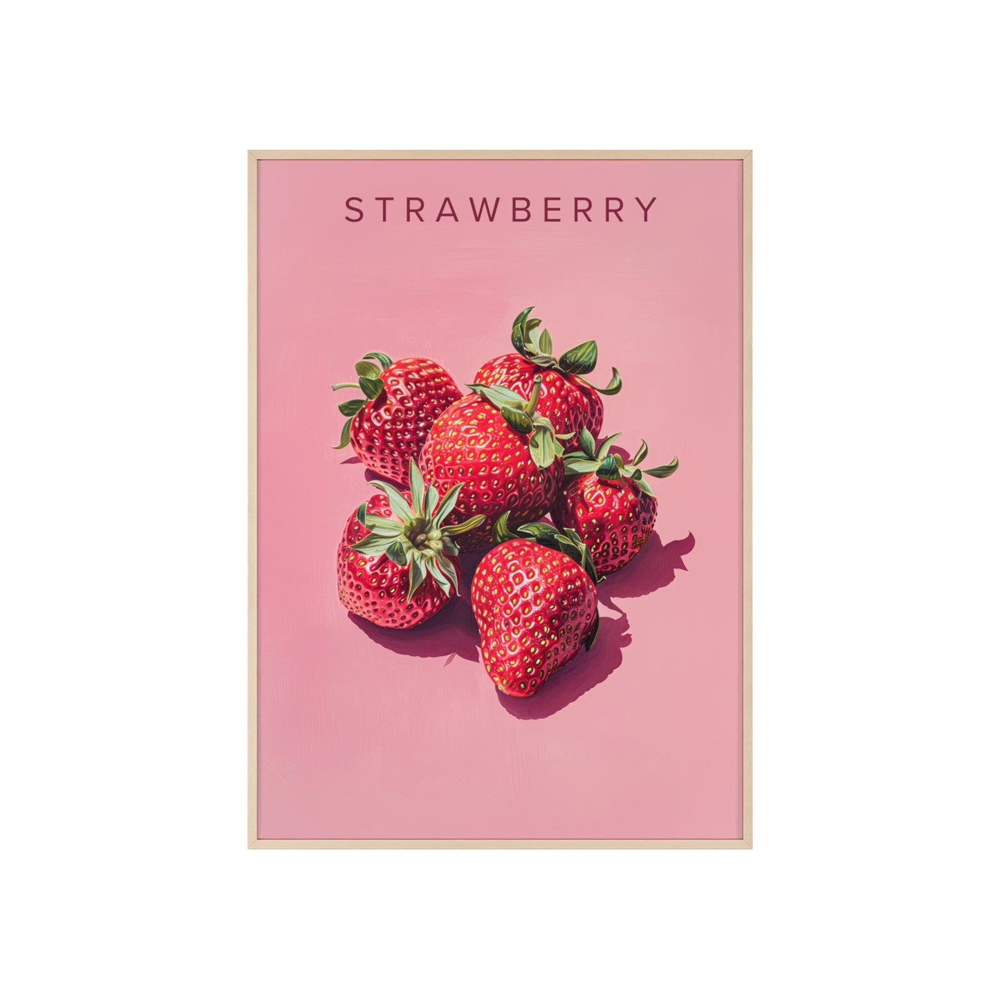 Erdbeeren - Poster in Rahmen