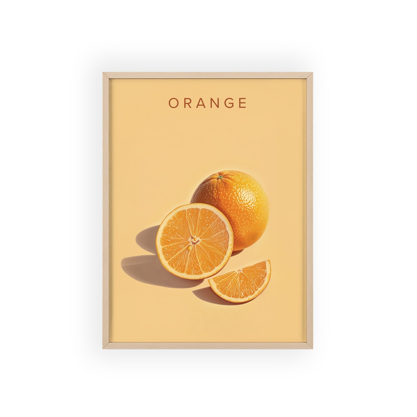 Orange - Poster in Rahmen