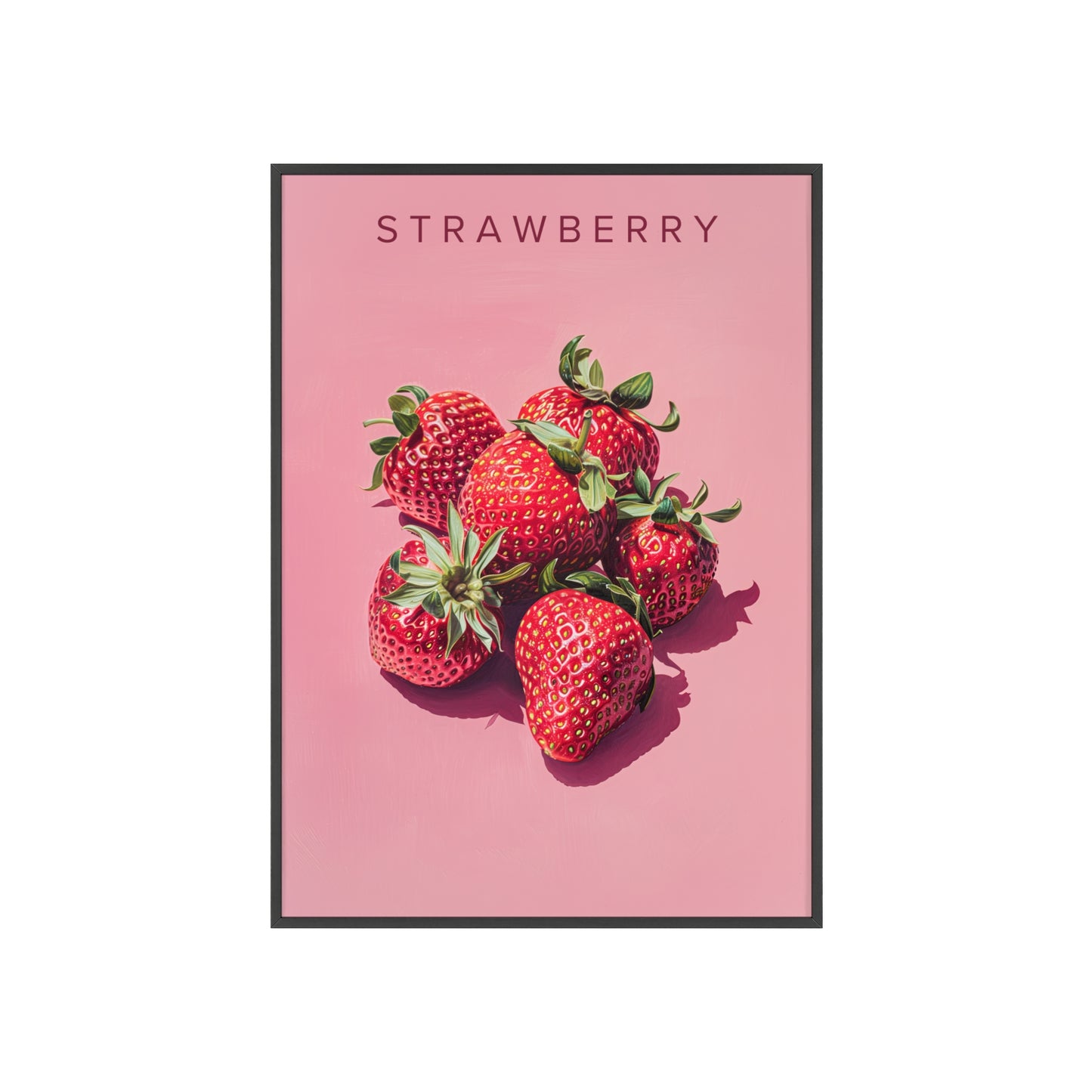 Erdbeeren - Poster in Rahmen