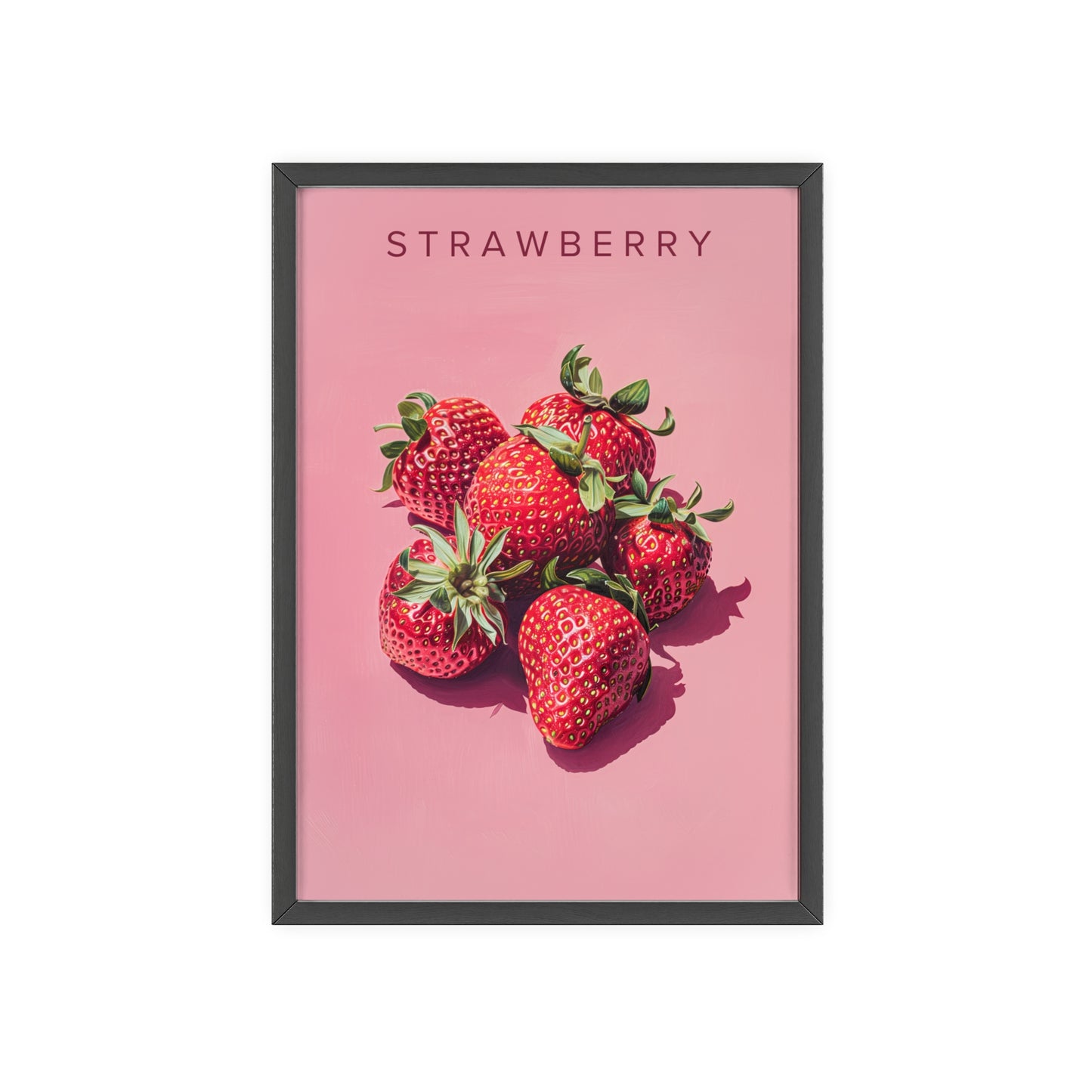 Erdbeeren - Poster in Rahmen