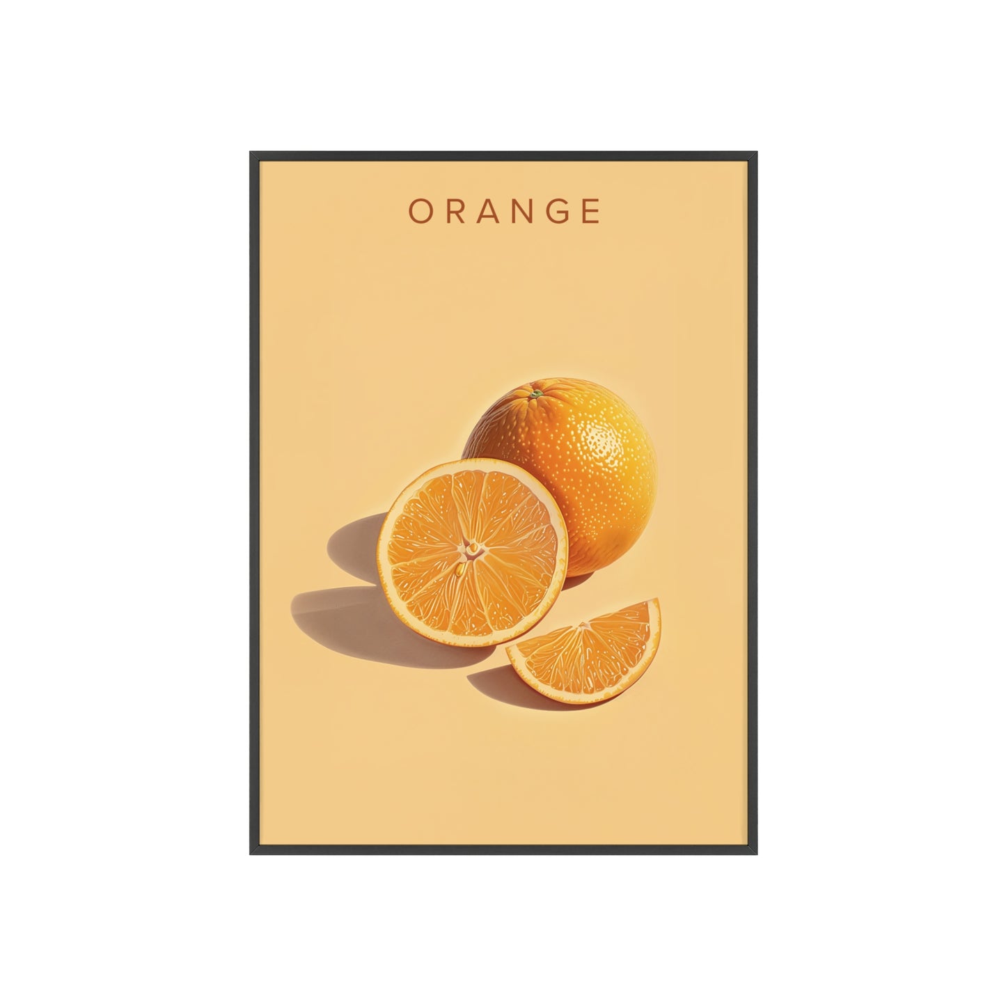 Orange - Poster in Rahmen