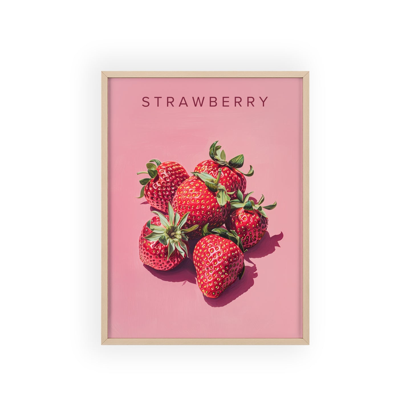 Erdbeeren - Poster in Rahmen