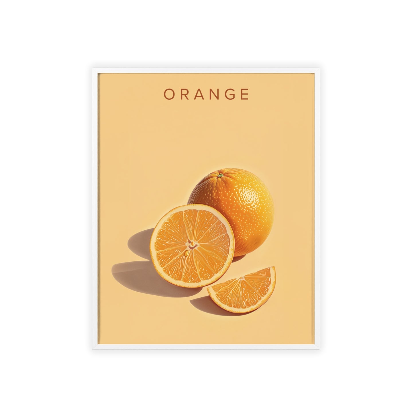 Orange - Poster in Rahmen