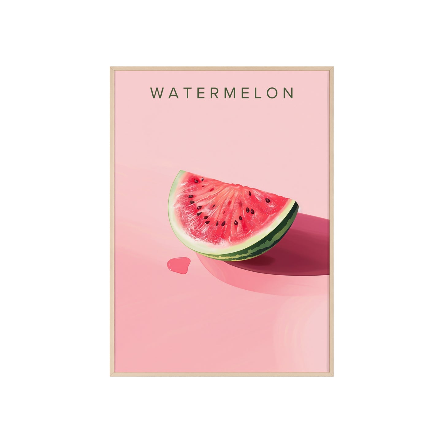 Wassermelone - Poster in Rahmen