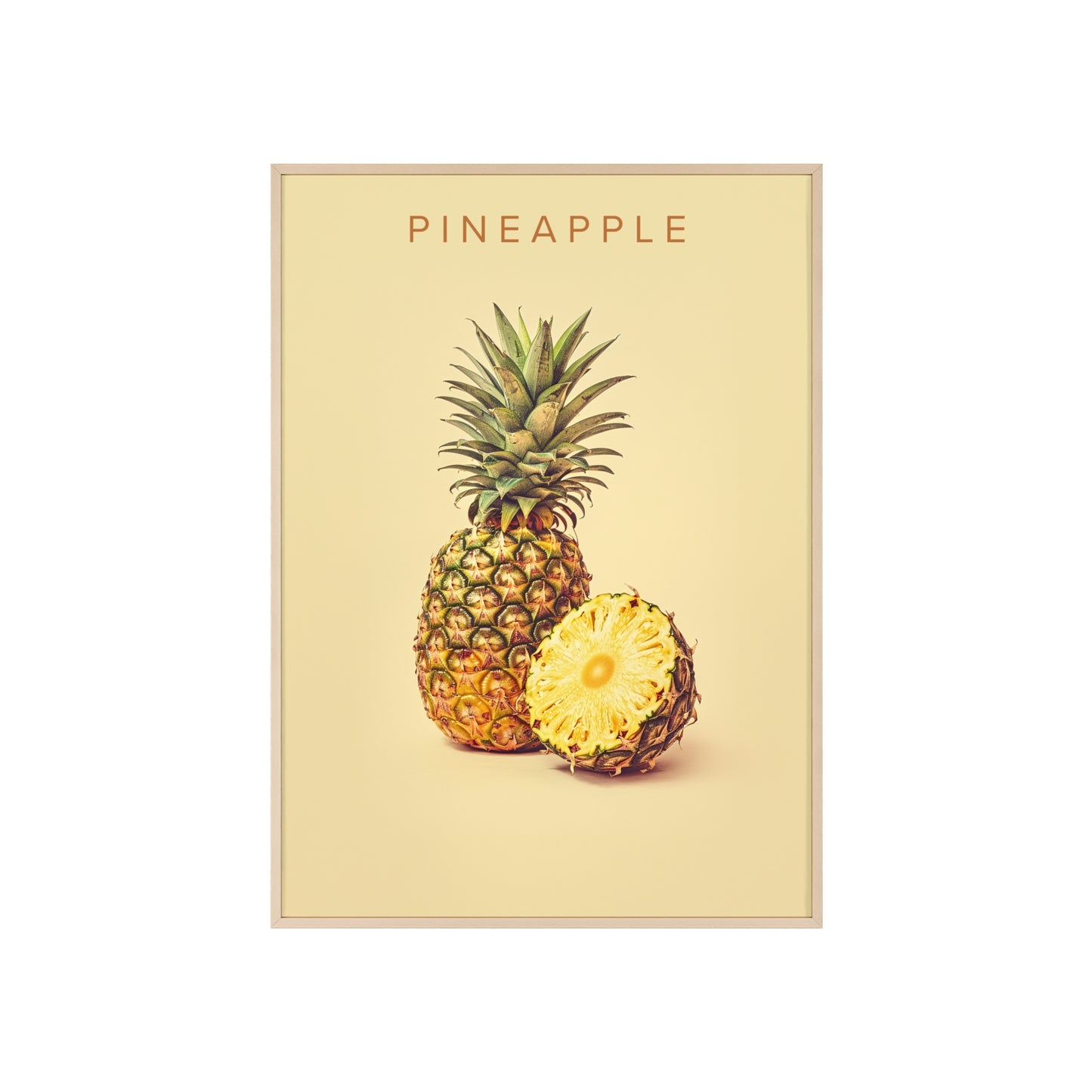 Ananas - Poster in Rahmen
