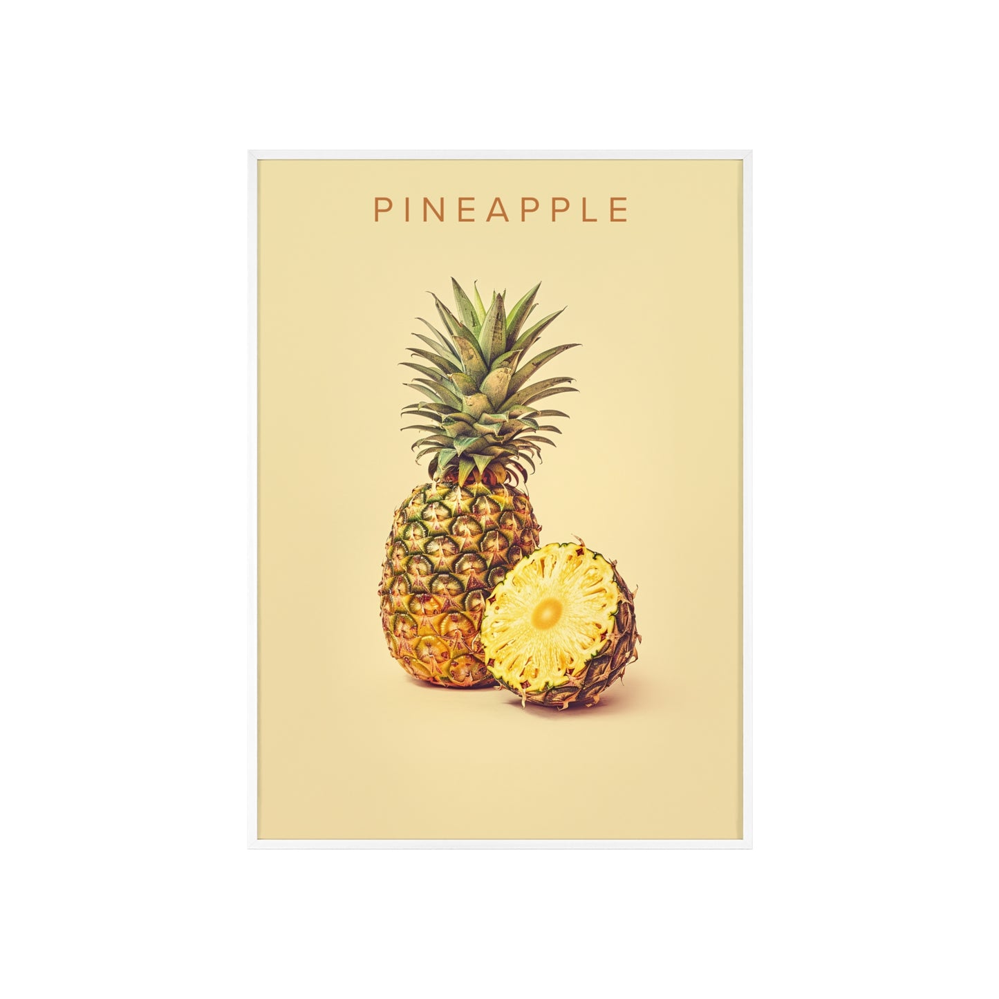 Ananas - Poster in Rahmen