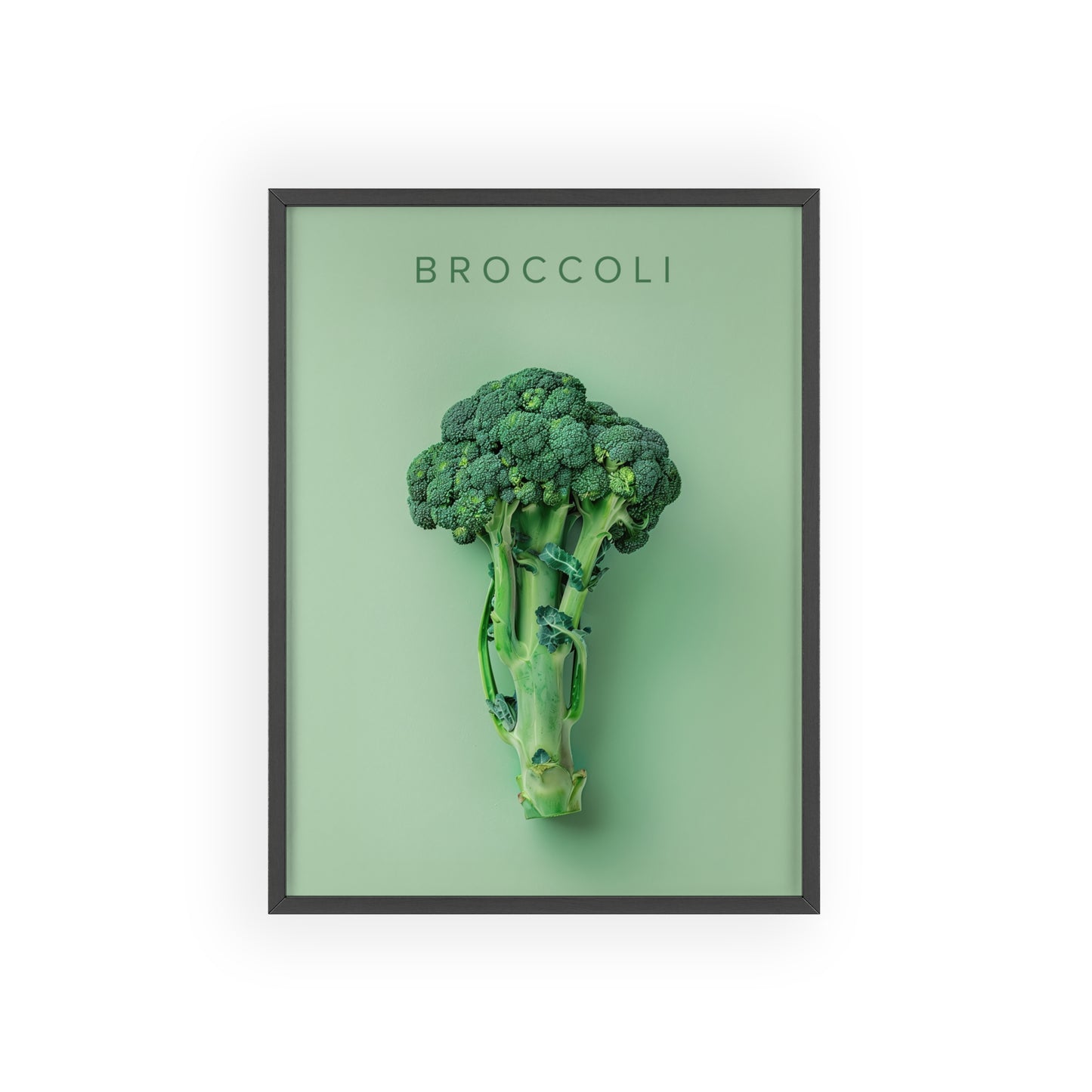 Brokkoli - Poster in Rahmen