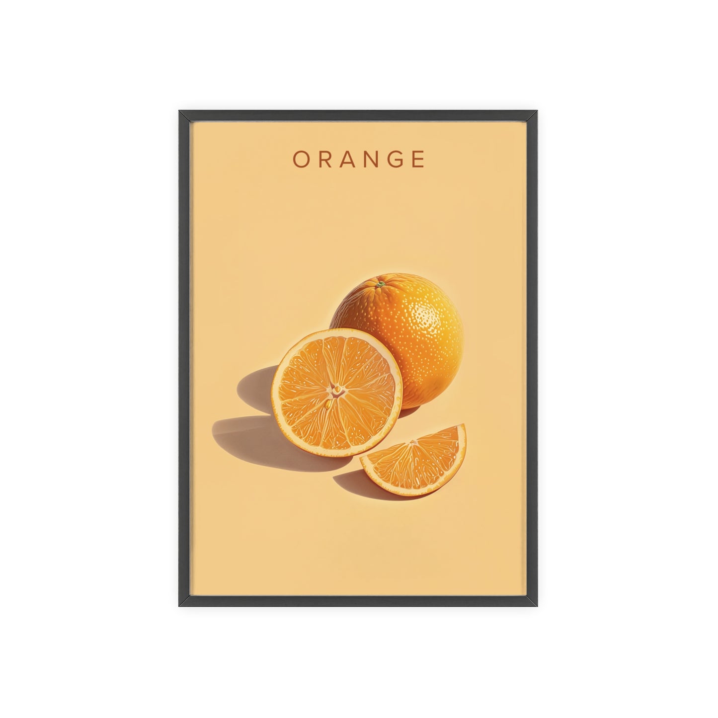 Orange - Poster in Rahmen
