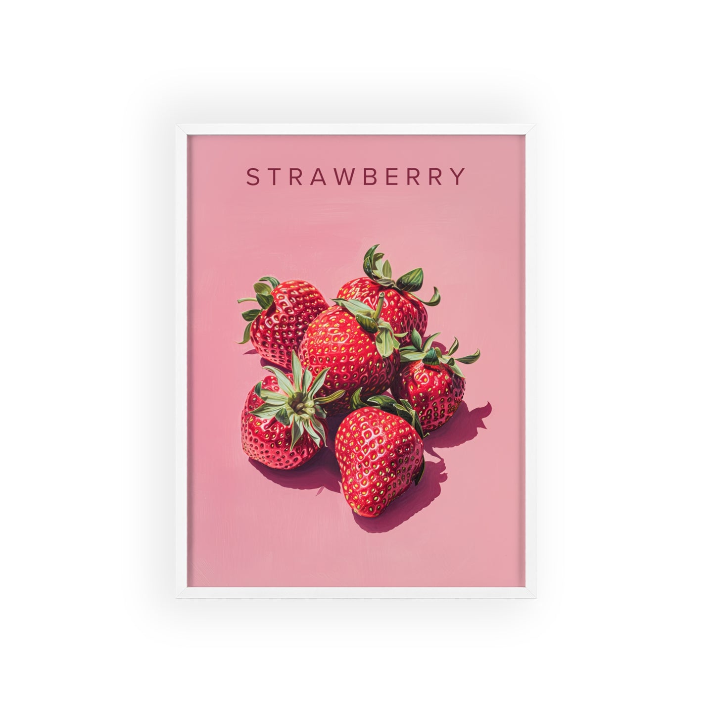 Erdbeeren - Poster in Rahmen