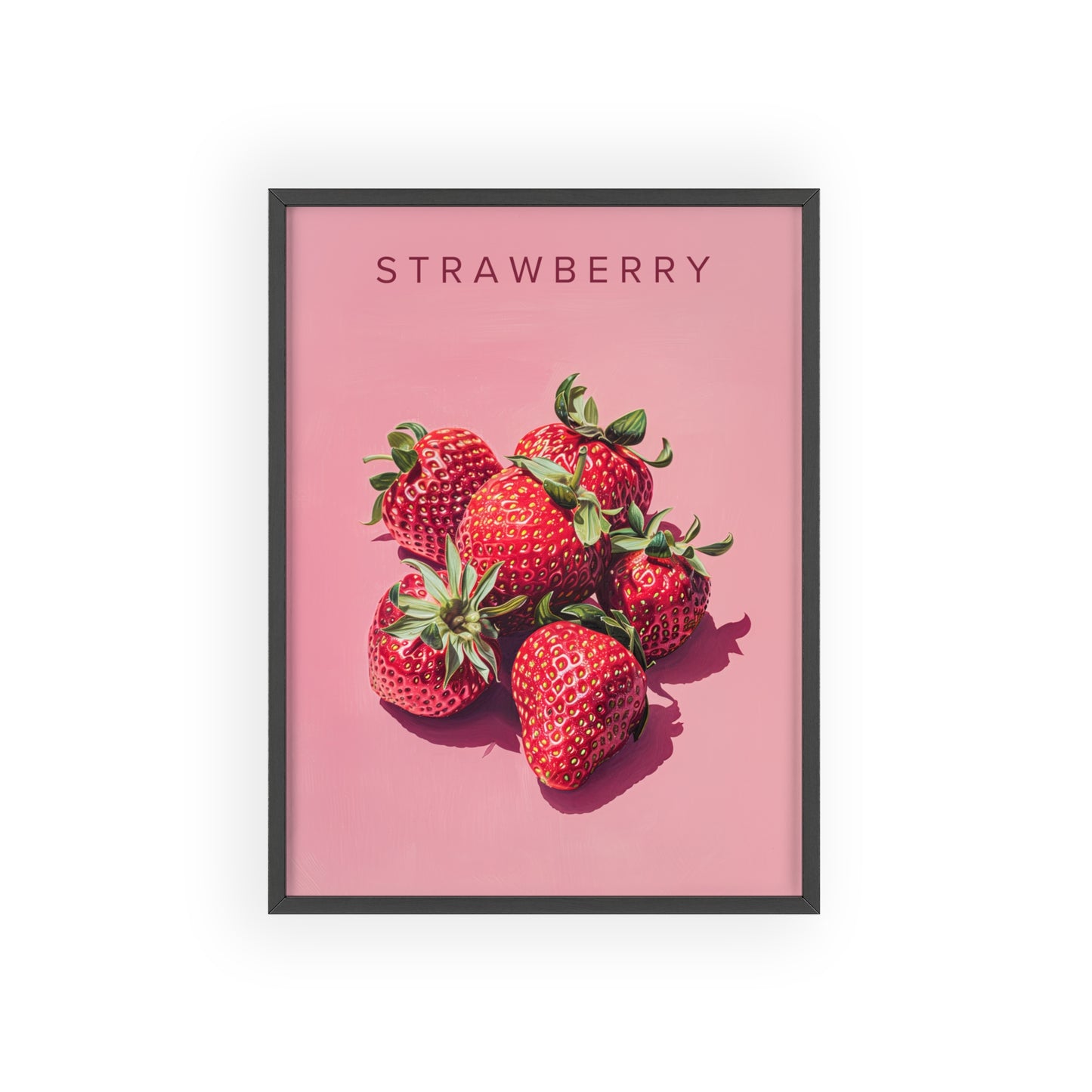 Erdbeeren - Poster in Rahmen
