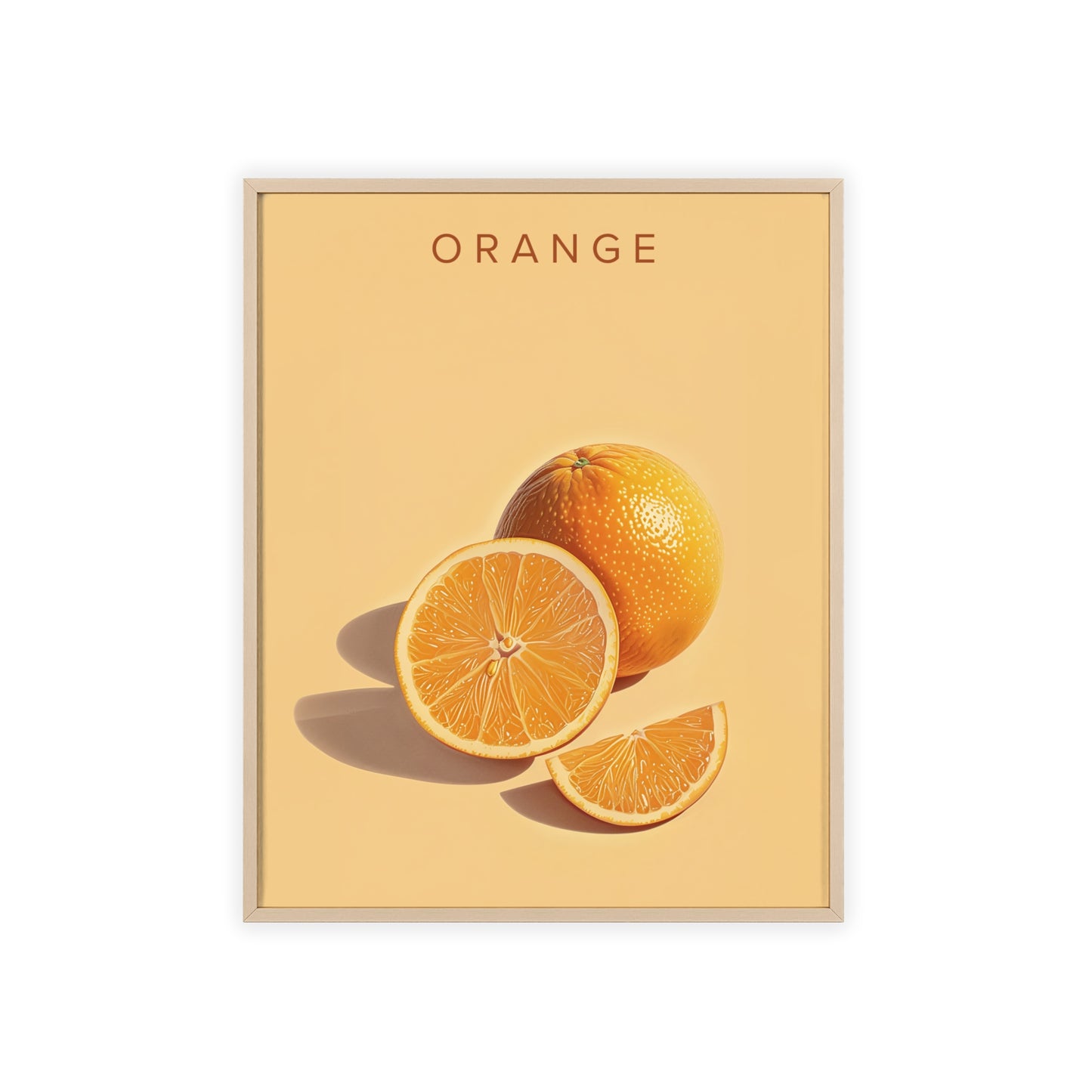 Orange - Poster in Rahmen