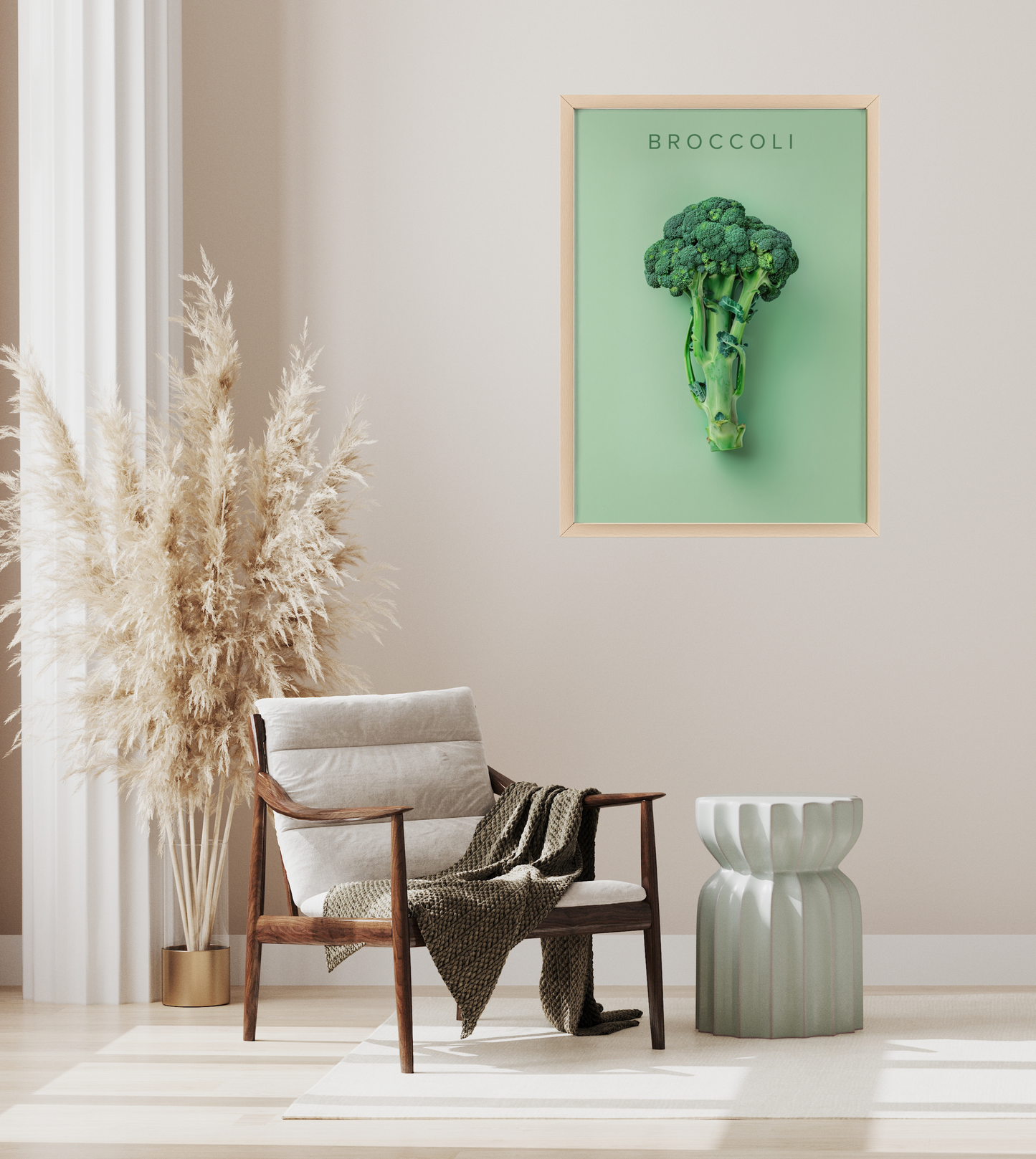 Brokkoli - Poster in Rahmen