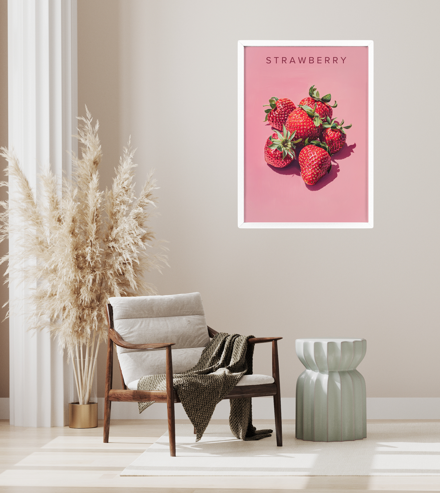 Erdbeeren - Poster in Rahmen