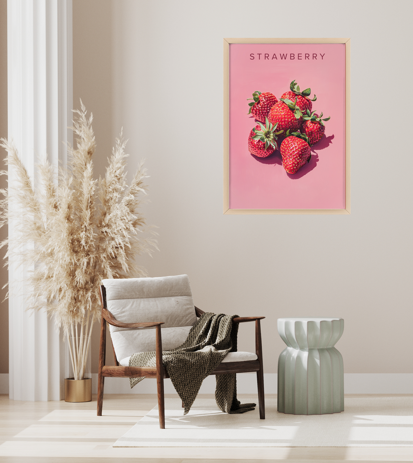 Erdbeeren - Poster in Rahmen