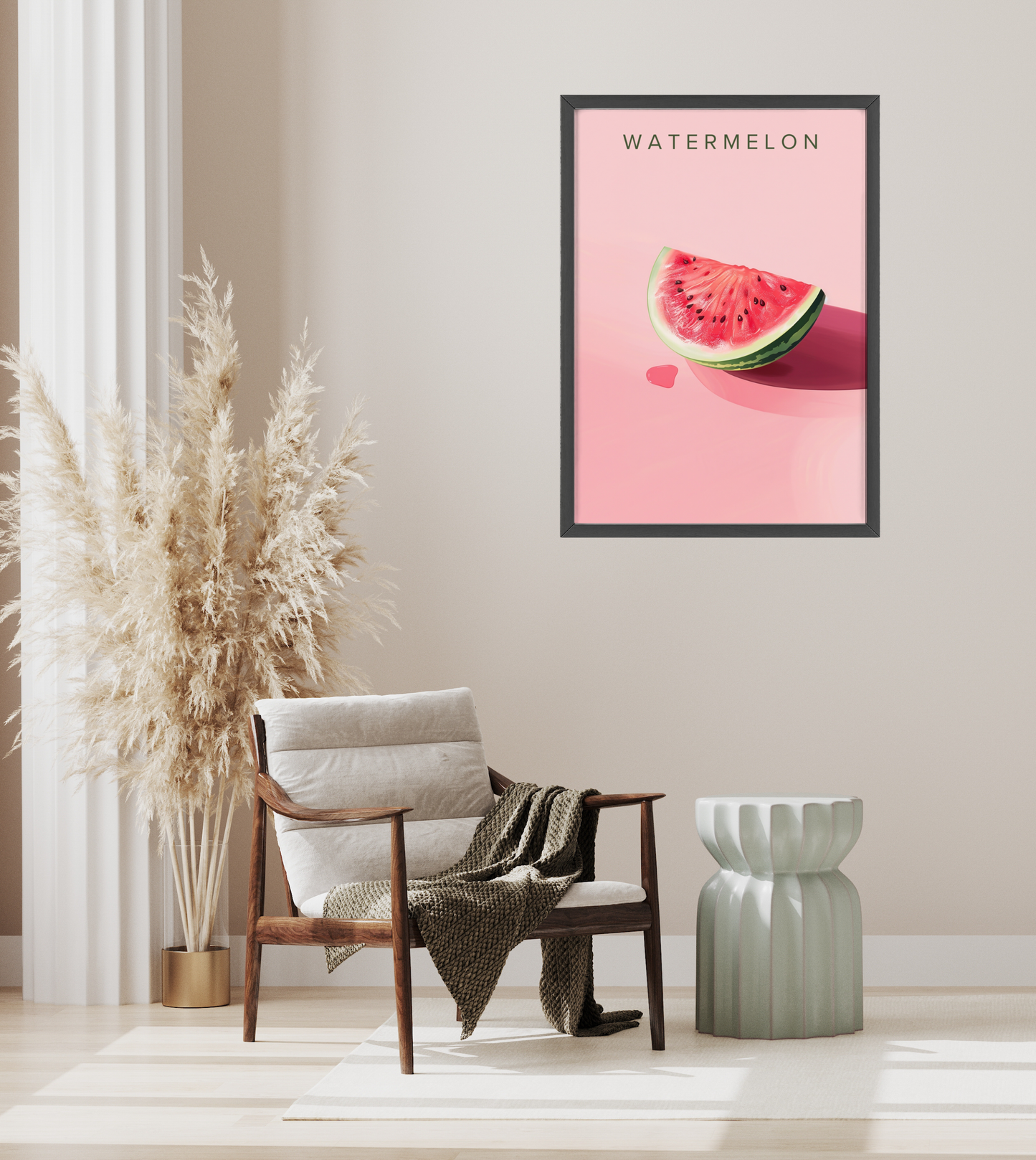 Wassermelone - Poster in Rahmen