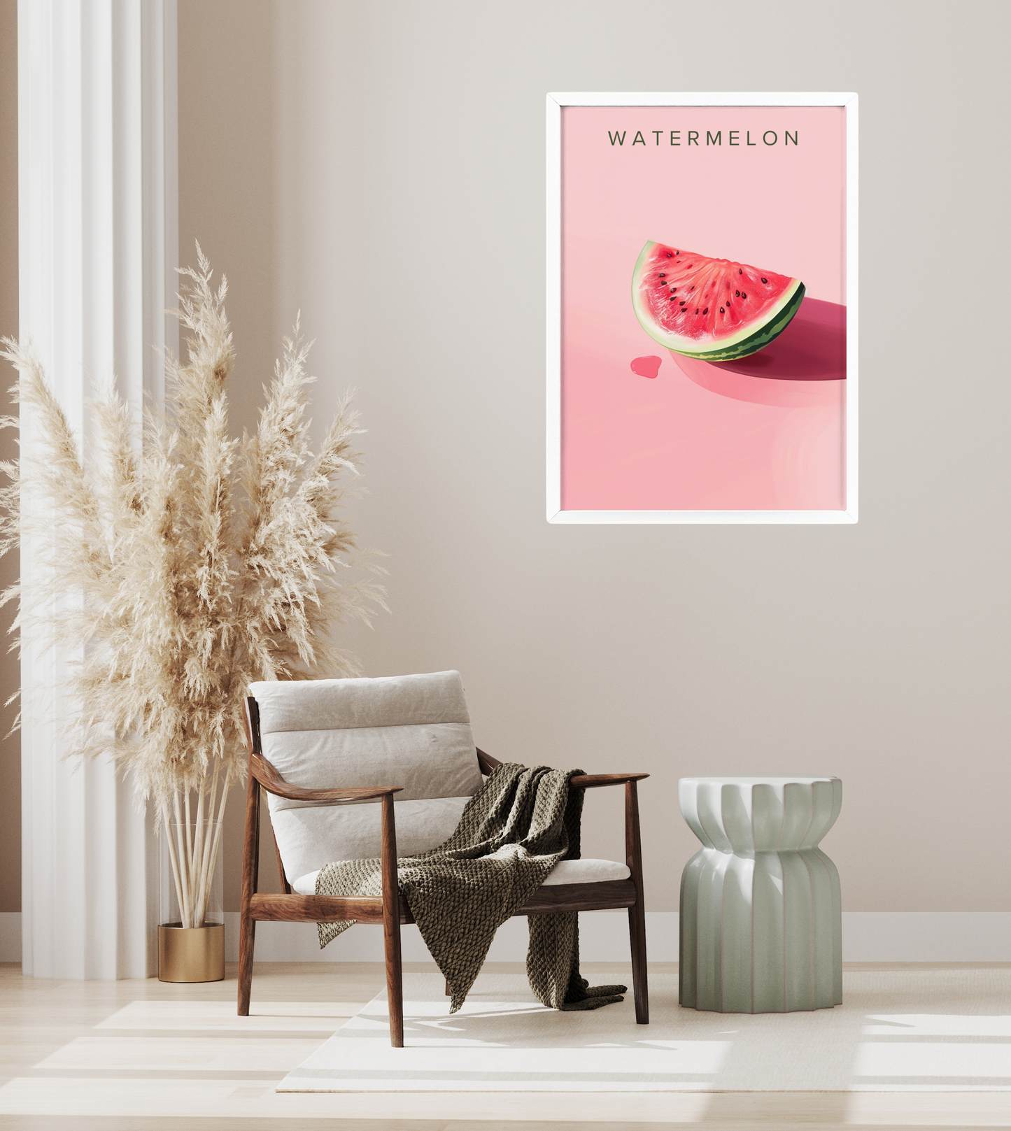 Wassermelone - Poster in Rahmen