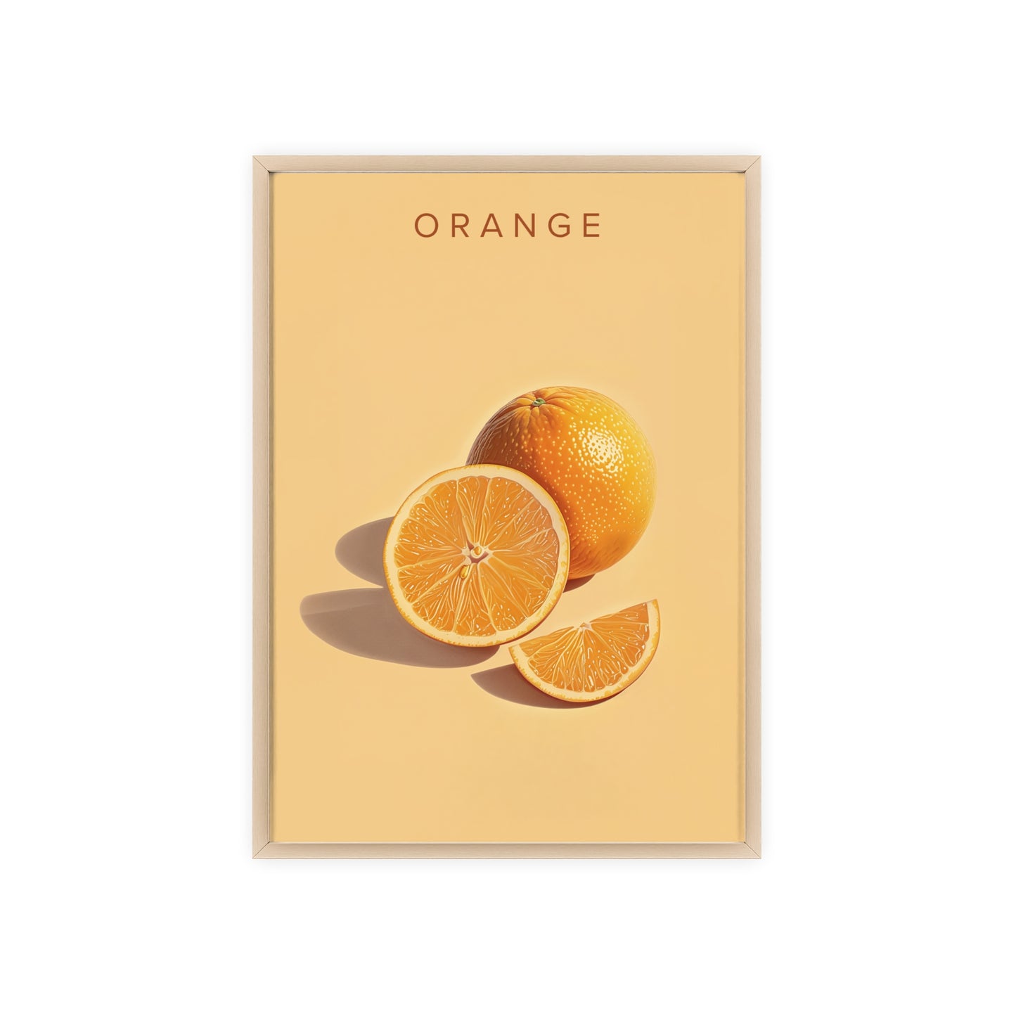 Orange - Poster in Rahmen