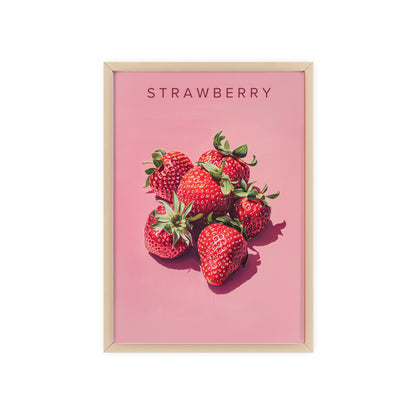 Erdbeeren - Poster in Rahmen