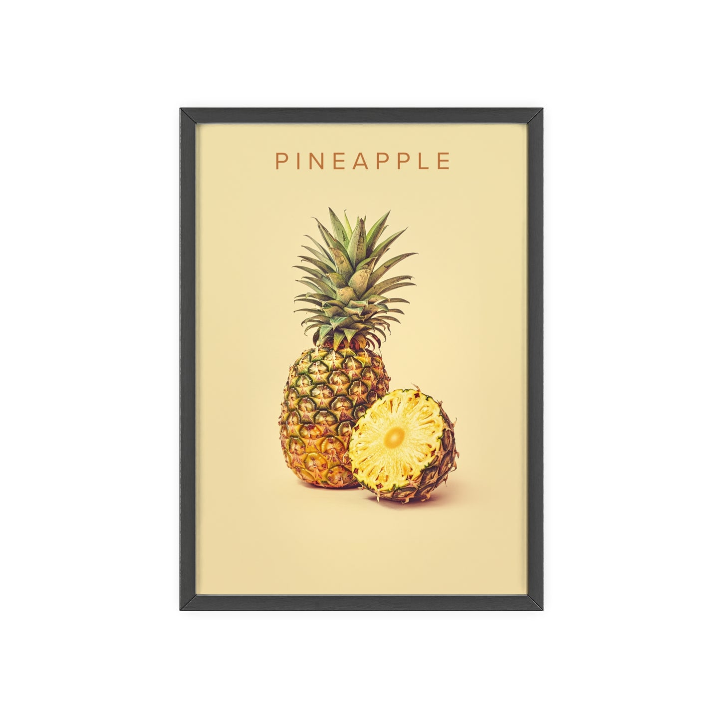 Ananas - Poster in Rahmen