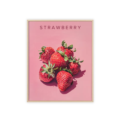 Erdbeeren - Poster in Rahmen