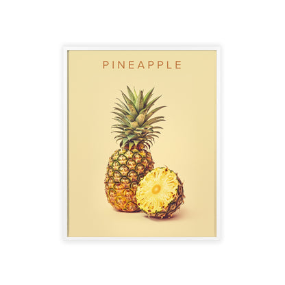 Ananas - Poster in Rahmen