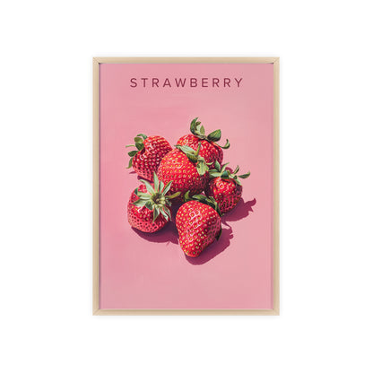 Erdbeeren - Poster in Rahmen