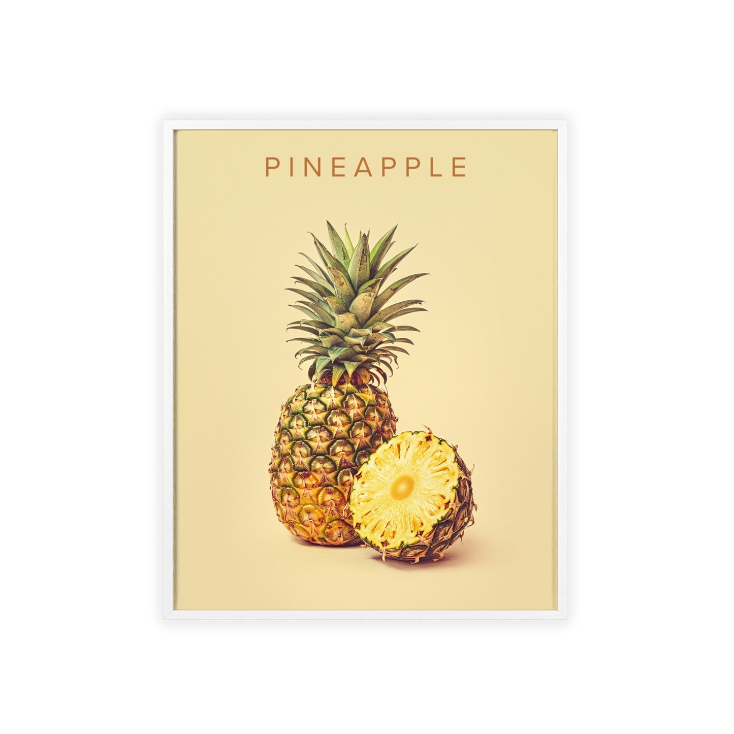 Ananas - Poster in Rahmen