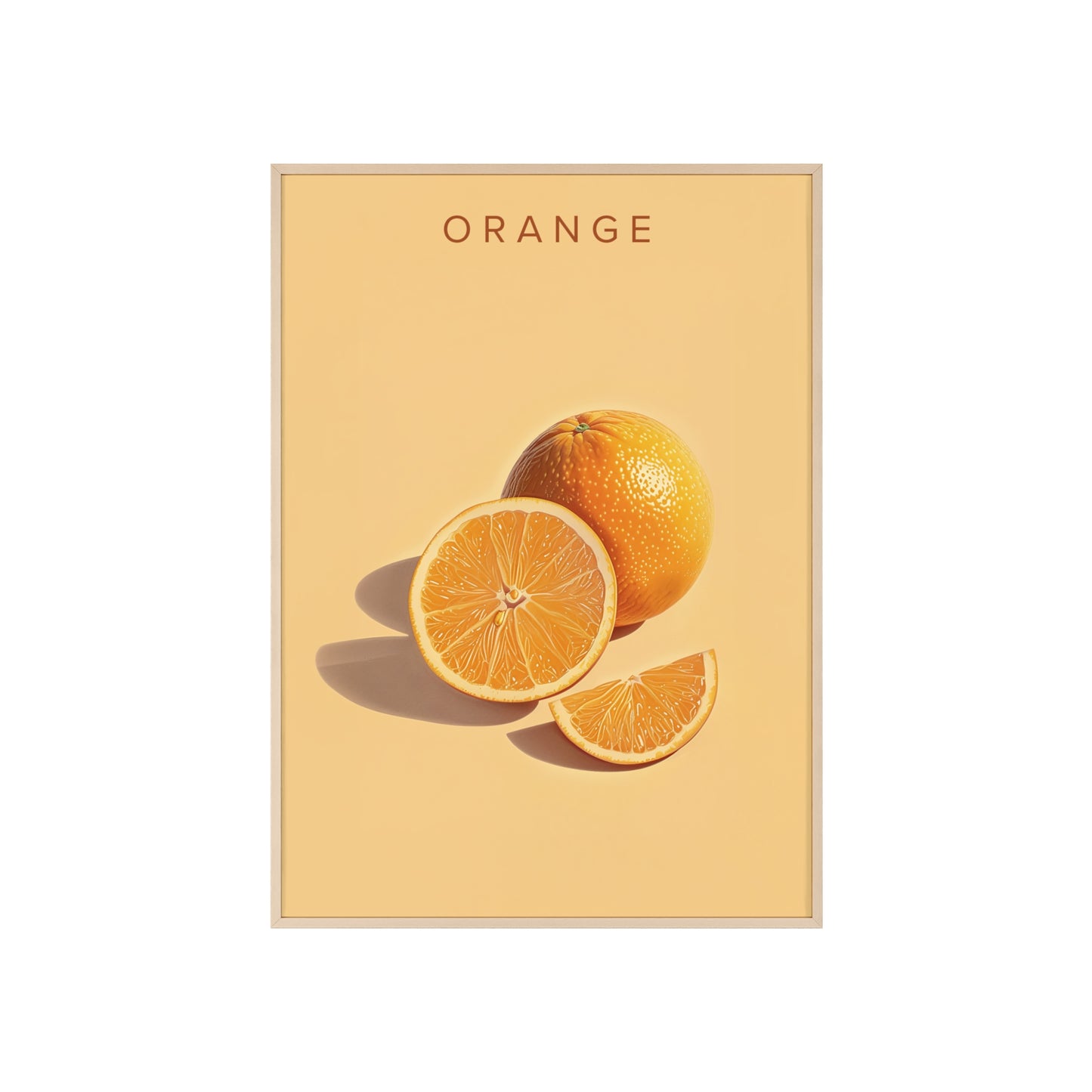 Orange - Poster in Rahmen