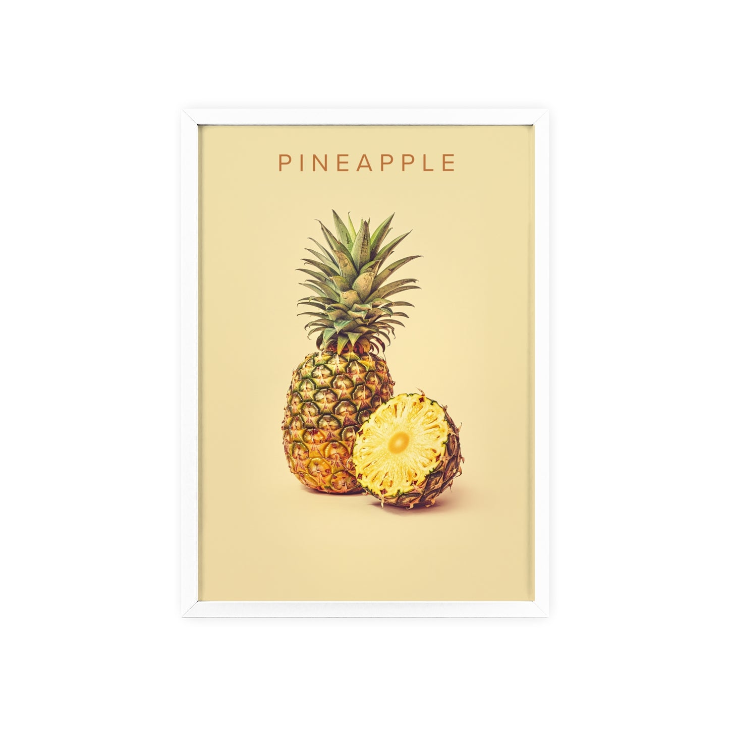 Ananas - Poster in Rahmen