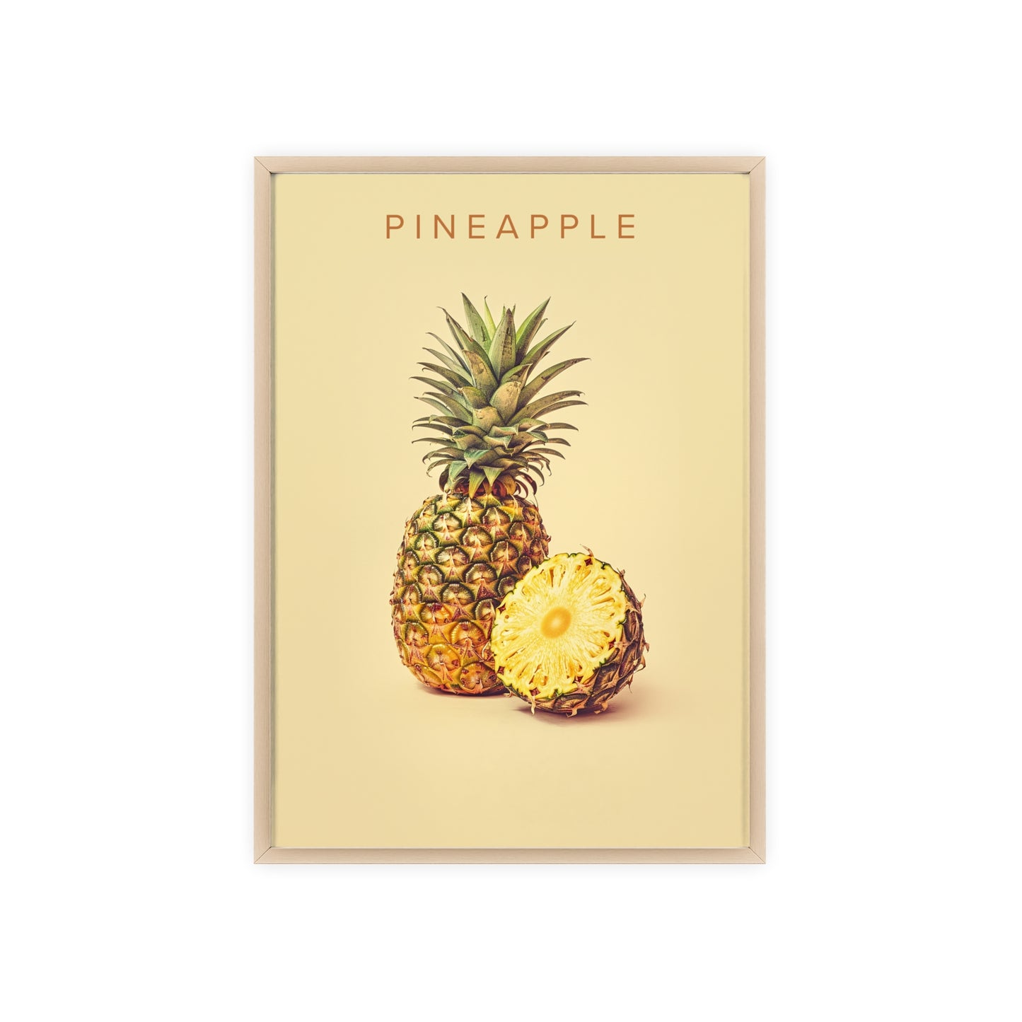 Ananas - Poster in Rahmen
