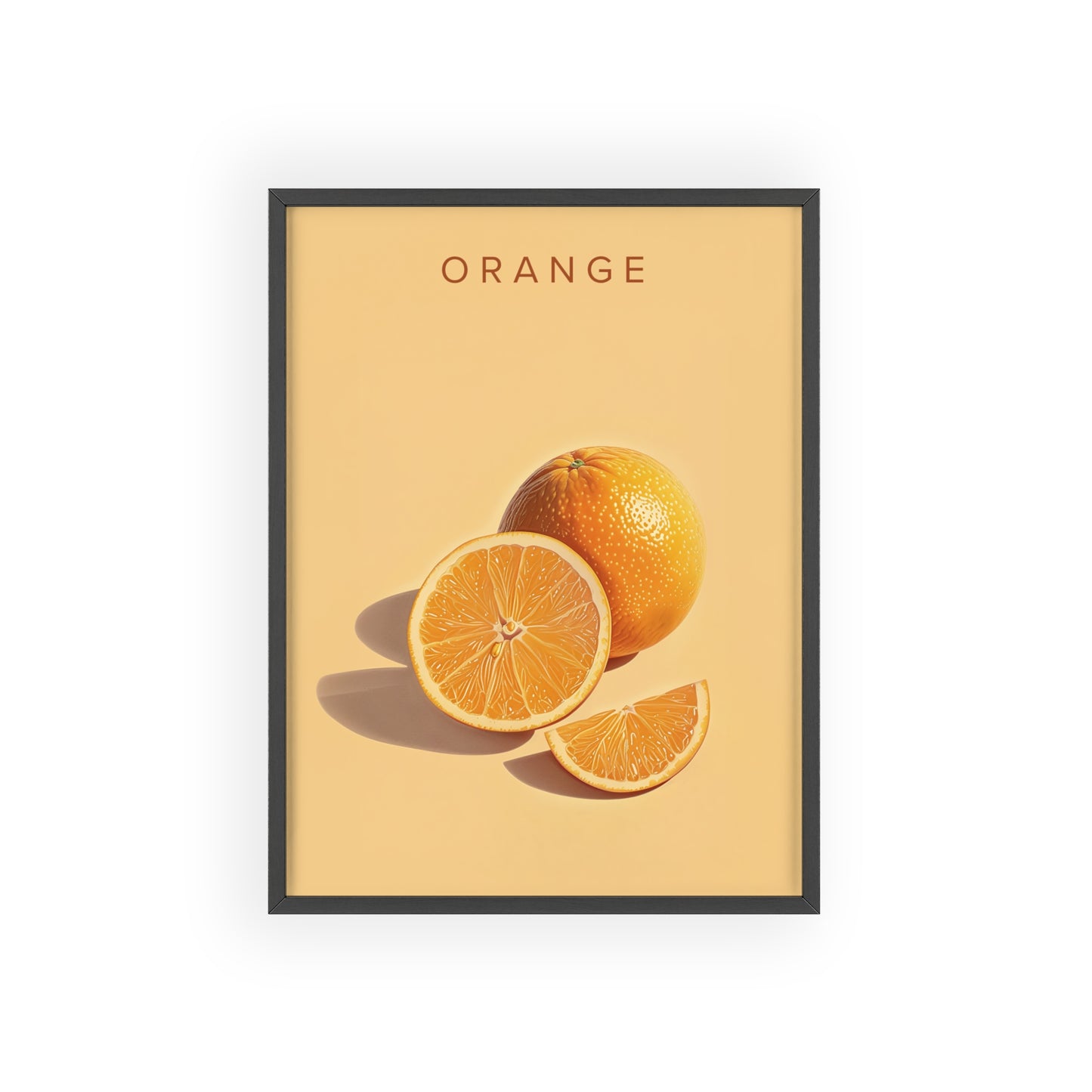 Orange - Poster in Rahmen