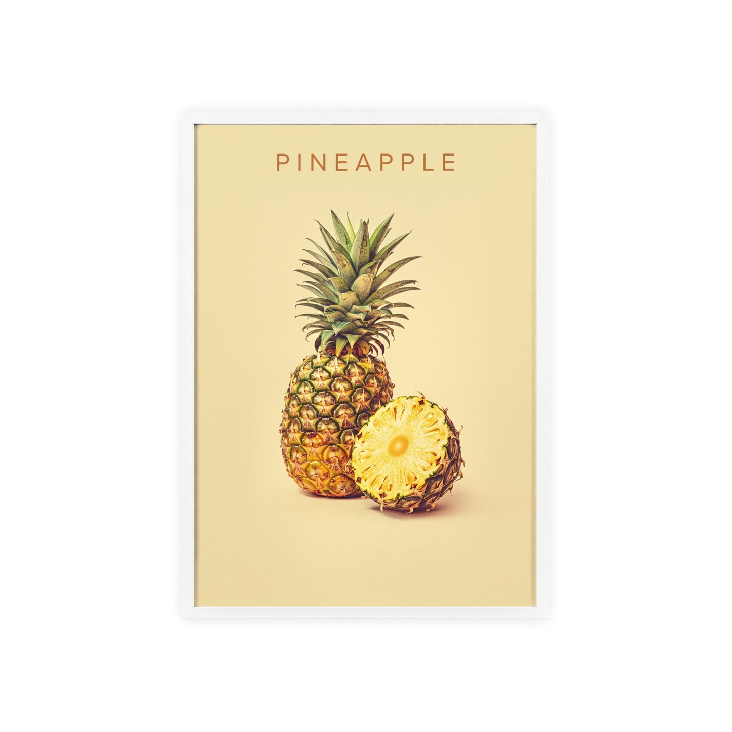 Ananas - Poster in Rahmen