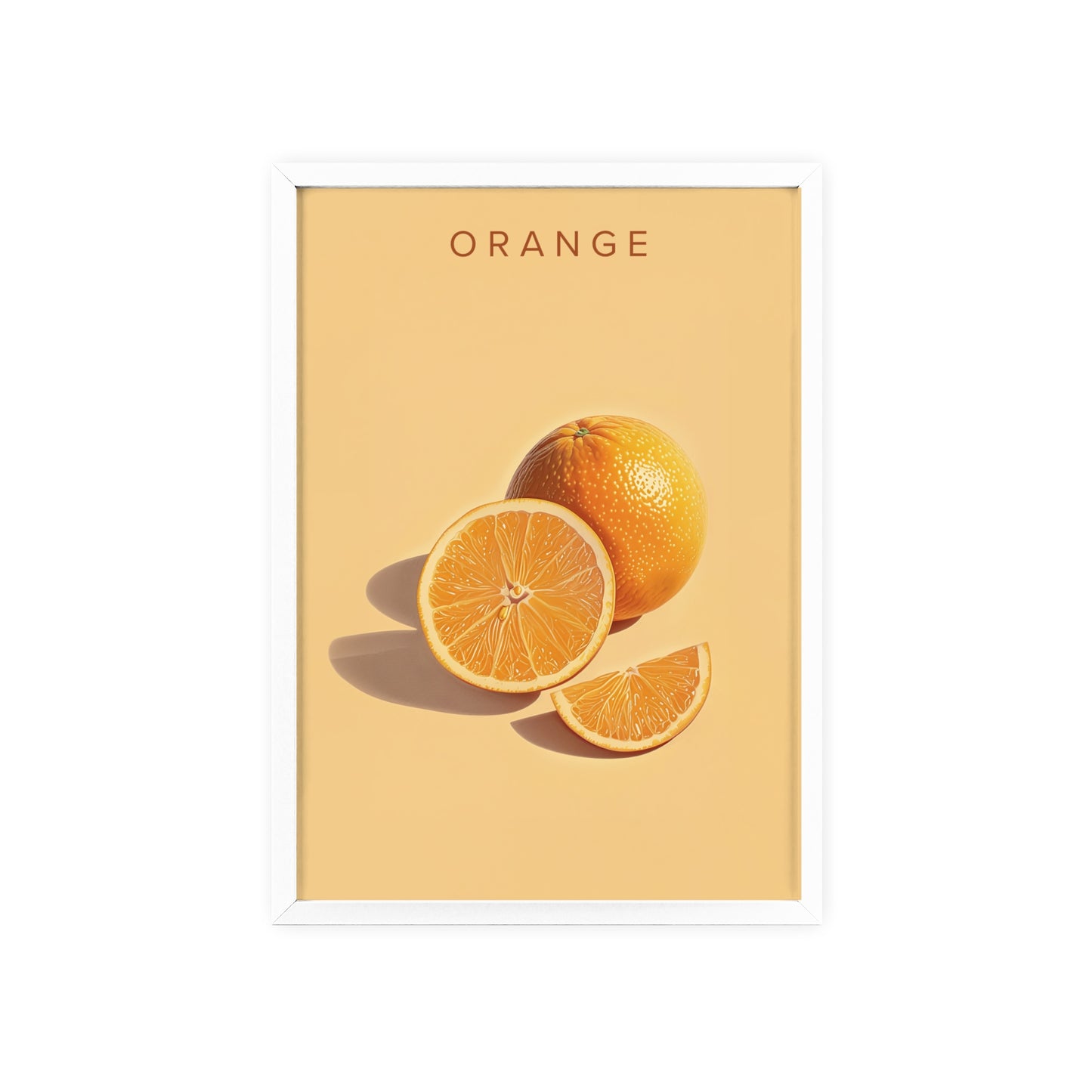 Orange - Poster in Rahmen