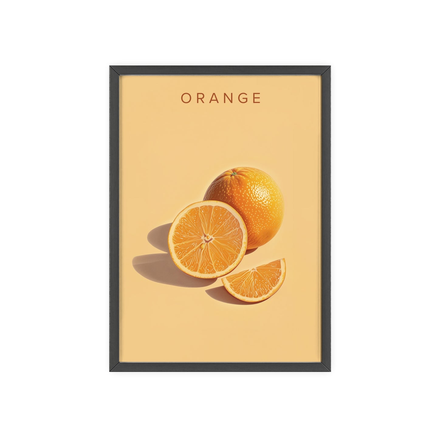 Orange - Poster in Rahmen