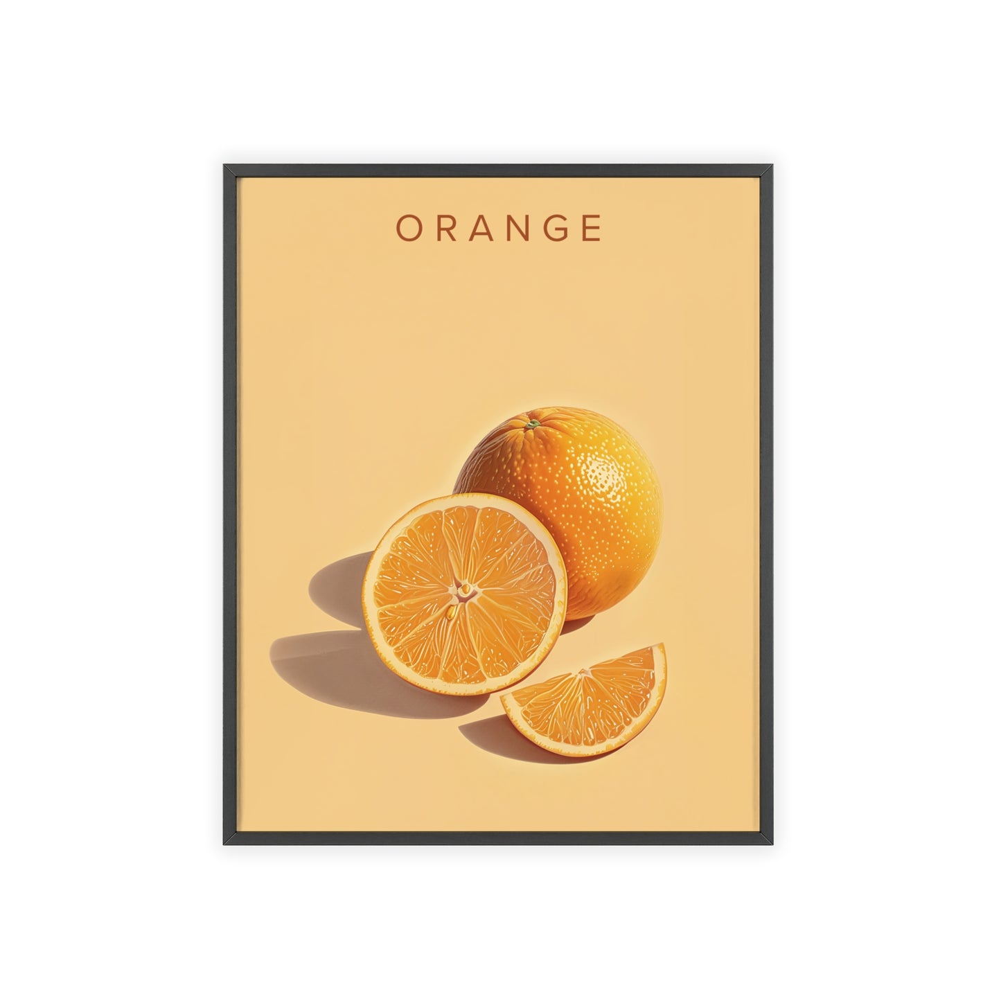 Orange - Poster in Rahmen
