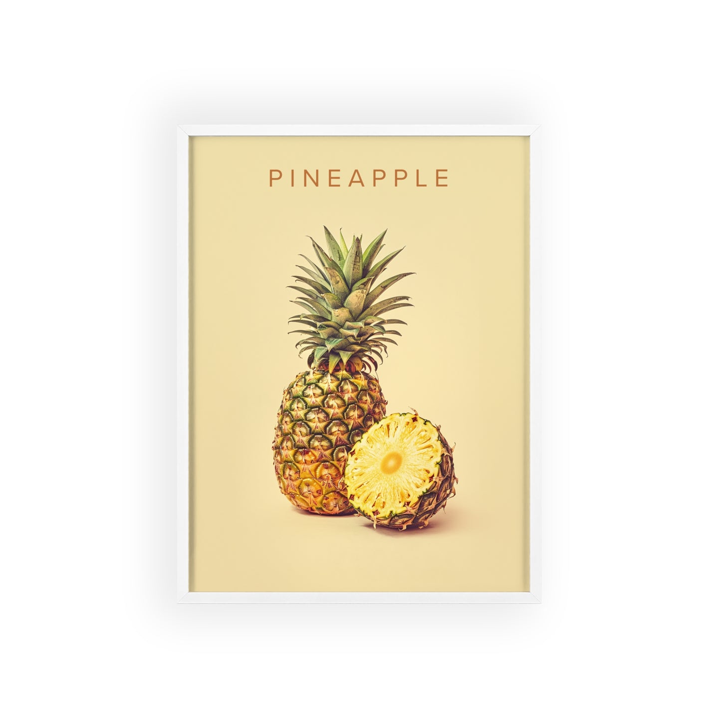 Ananas - Poster in Rahmen