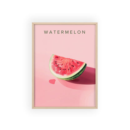 Wassermelone - Poster in Rahmen
