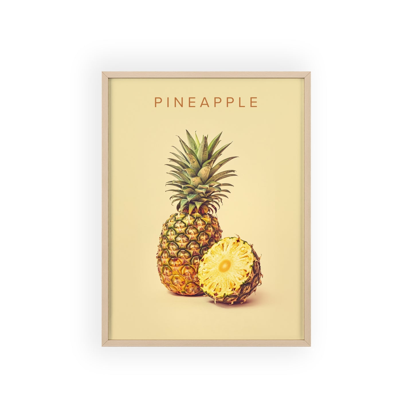 Ananas - Poster in Rahmen