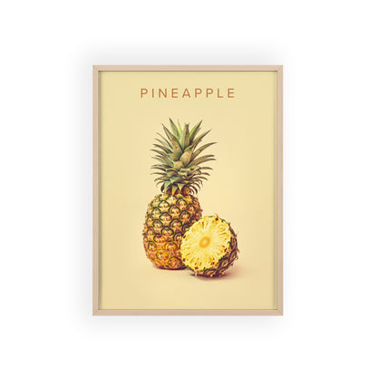 Ananas - Poster in Rahmen