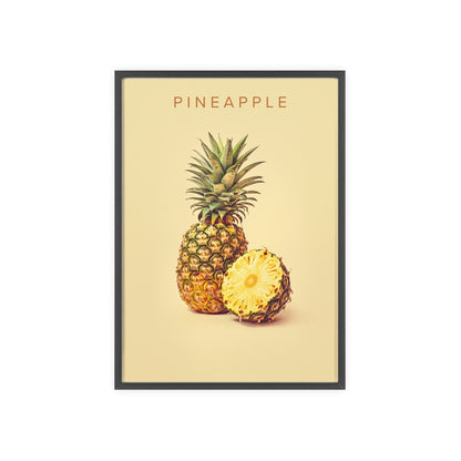 Ananas - Poster in Rahmen