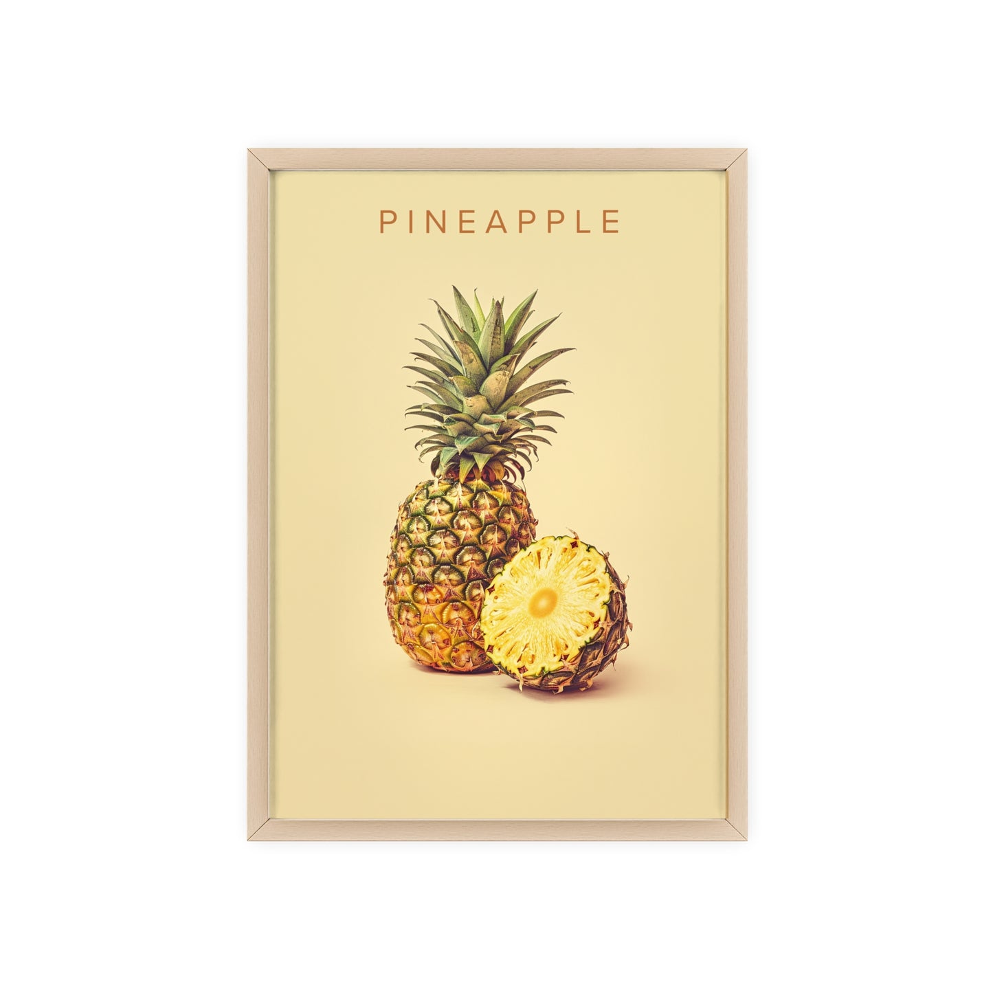 Ananas - Poster in Rahmen
