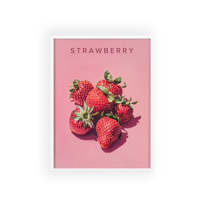 Erdbeeren - Poster in Rahmen