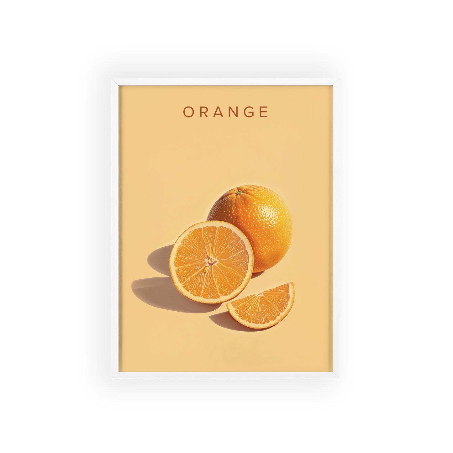 Orange - Poster in Rahmen