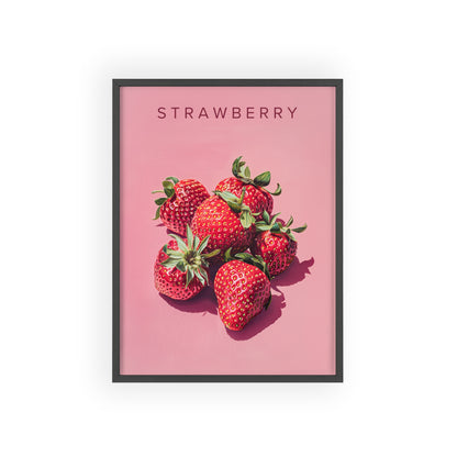 Erdbeeren - Poster in Rahmen